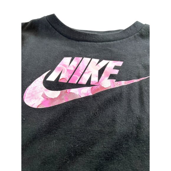 Nike Girls Tee Boxy Black/Pink Size 3-4 - Picture 3 of 5